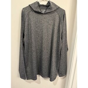Zengjo Men's‎ Lightweight Active Workout Hoodie XXL Grey Polyester Spandex Blend